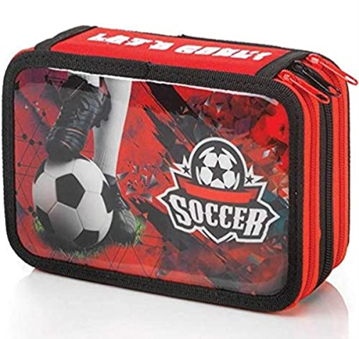 Astuccio Milan 3Zip Fant. Calci0