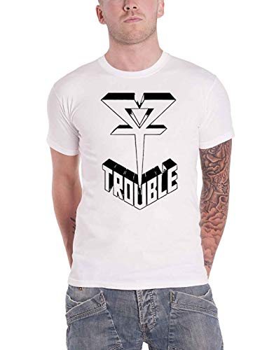 TROUBLE - LOGO 1 (WHITE) WHITE T-Shirt XX-Large - LOGO 1 (WHITE)