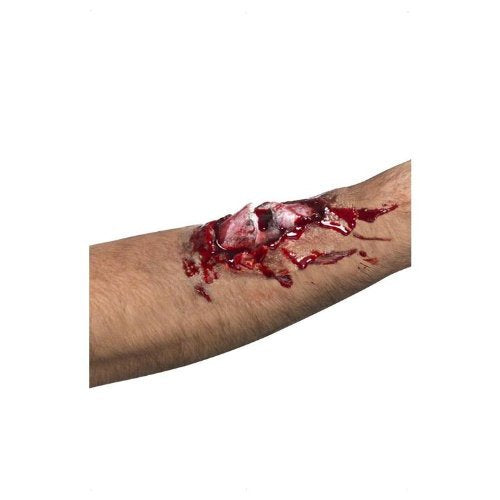 Smiffys Make-Up FX, Broken Bone Latex Scar, Red, with Adhesive