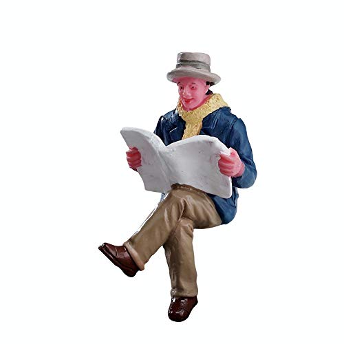 Lemax - Christmas Village - Figurine: Reading Morning Papers - (72506) /Xmas