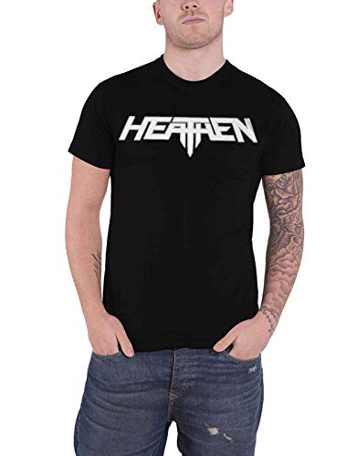 HEATHEN - LOGO BLACK T-Shirt, Front & Back Print Medium - LOGO