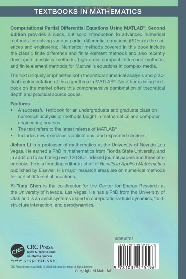 Computational Partial Differential Equations Using MATLAB®
