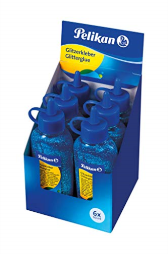 Cf6Glitter Glue 60 Ml. Blu