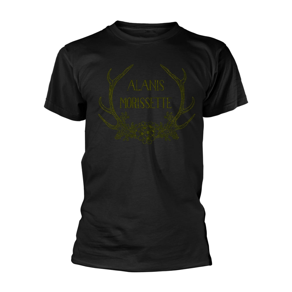 ALANIS MORISSETTE - ANTLERS BLACK T-Shirt X-Large - ANTLERS