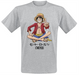 One Piece T-Shirt Ruffy Sitting GroBe L