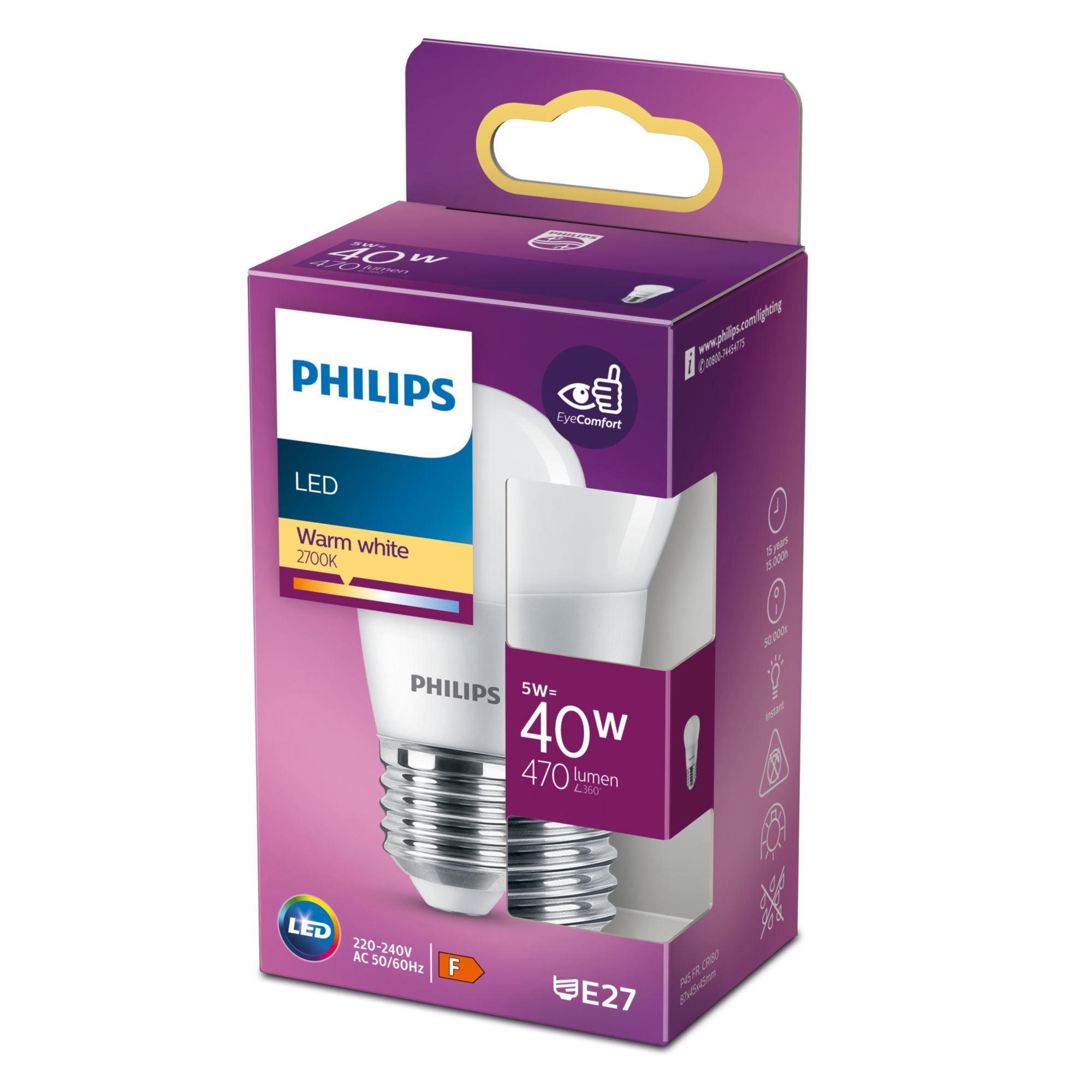 Led Sfera  40W E27 2700K Non-Dim