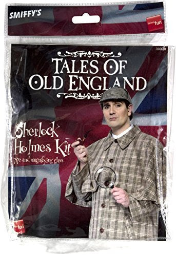 Tales of Old England Sherlock Holmes Kit, Brown, with Pipe & Magnifying Glass