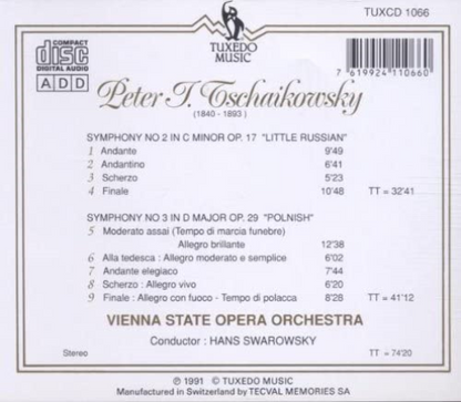 P.I. Tchaikovsky: Symphony No. 2 Little Russian / Symphony No. 3 Polnish