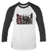 STRAY CATS - BAND PHOTO WHITE Long Sleeved Baseball Shirt Small