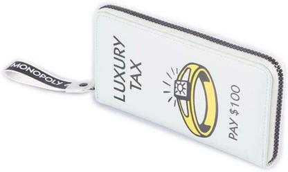 Hasbro Monopoly Luxury Tax Zip-Around Purse Wallet With Wrist Strap, Female, Green (Gw518305Hsb)