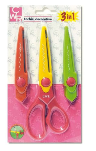 Forbici 3 Lame Decorative 17Cm