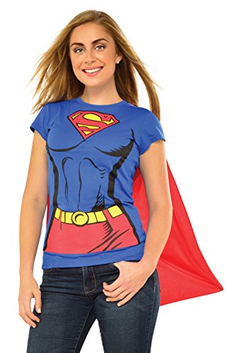SUPERGIRL T-SHIRT - FANCY DRESS COSTUME (SIZE: M) Unisex Costumes