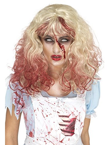 Smiffys Zombie Bloody Alice Wig, Blonde