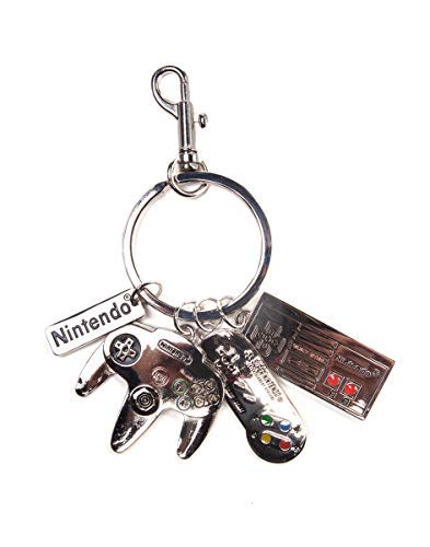 Nintendo - Metal keychain with controllers Nintendo, Silver (Unisex)