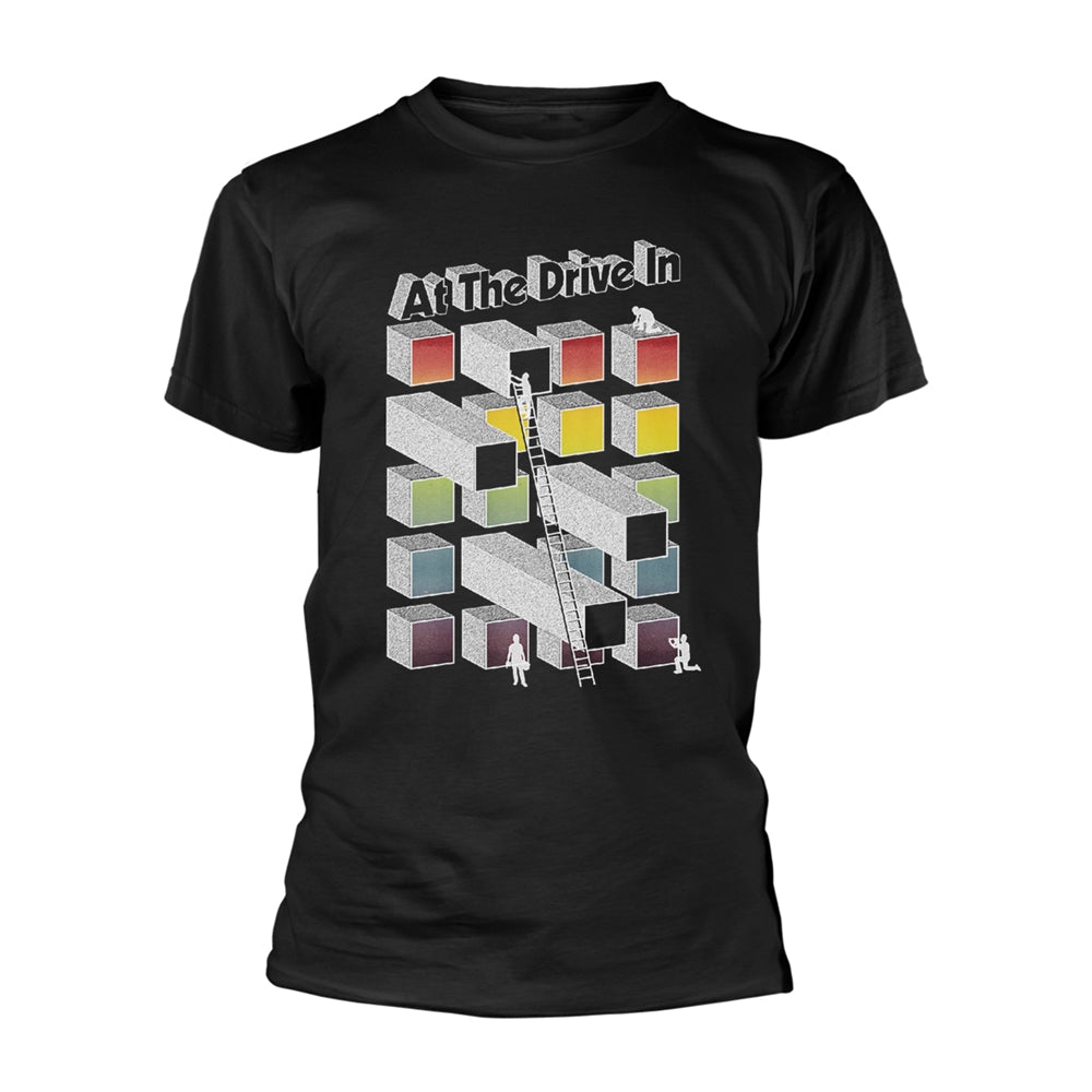 AT THE DRIVE IN - COLOUR WORK BLACK T-Shirt Small - COLOUR WORK