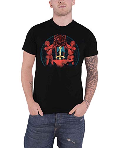 RICK WAKEMAN - THE MYTHS AND LEGENDS OF KING ARTHUR AND THE KNIGHTS OF THE ROUND TABLE BLACK T-Shirt, Front & Back Print XX-Large - THE MYTHS AND LEGENDS OF KING ARTHUR AND THE KNIGHTS OF THE ROUND TABLE