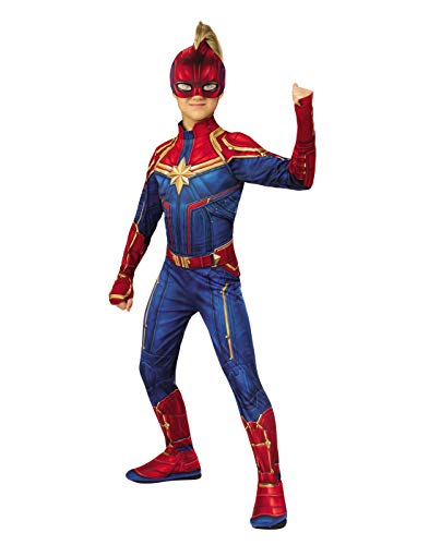 CAPTAIN MARVEL COSTUME - FANCY DRESS COSTUME (SIZE: L) Unisex Costumes