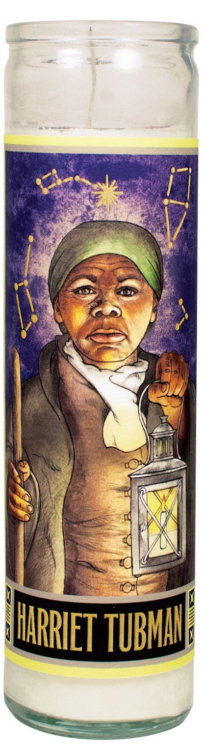 Harriet Tubman Secular Saint Candle - 8.5 Inch Glass Prayer Votive - [Dutch Import]