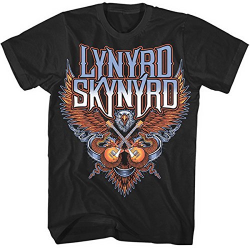 LYNYRD SKYNYRD - CROSSED GUITARS BLACK T-Shirt Medium - CROSSED GUITARS