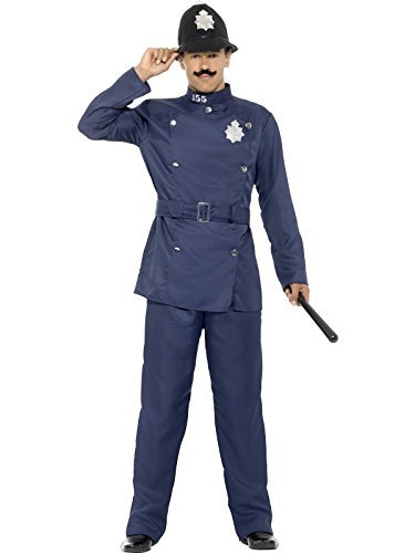 Smiffys London Bobby Costume, Blue (Size M) - `London Bobby Costume, Blue, with, Trousers, Jacket, Belt & Hat -  (Size: M)`