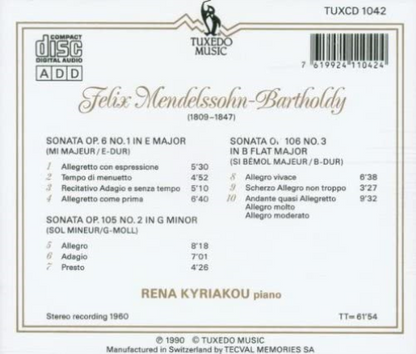 Mendelssohn - Piano Sonatas