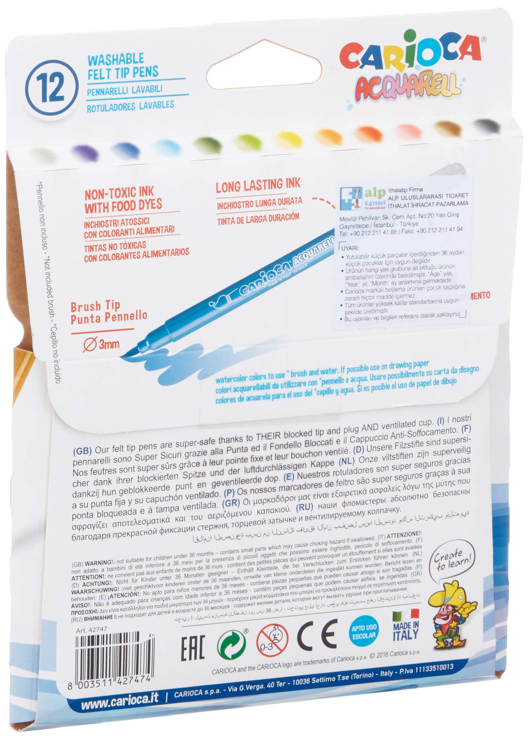 Cf12 Pennarello Acquarel Assortiti