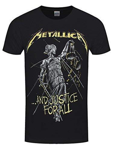 METALLICA - AND JUSTICE FOR ALL TRACKS BLACK T-Shirt, Front & Back Print Medium - AND JUSTICE FOR ALL TRACKS
