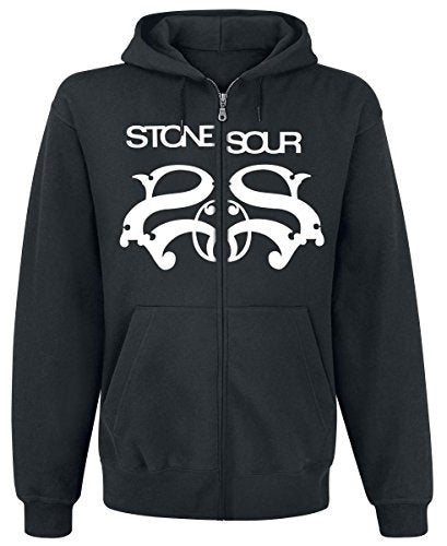 STONE SOUR - LOGO BLACK Hooded Sweatshirt with Zip Medium - LOGO