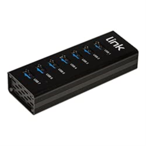 LINK LKHUB37 7 Port Usb Hub 7.5cm Aluminum with Power Supply