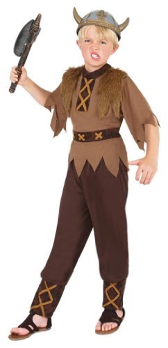 Smiffys Viking Costume, Brown (Size S) - `Viking Costume, Brown, with Top, Trousers & Hat -  (Size: S)`