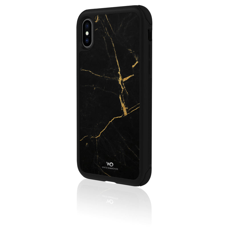 Marble Cover Black/Gold Iphone Xs/X