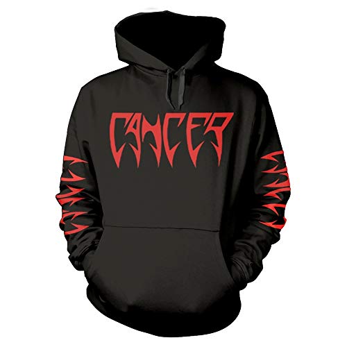CANCER - DEATH SHALL RISE (BLACK) BLACK Hooded Sweatshirt Large - DEATH SHALL RISE (BLACK)
