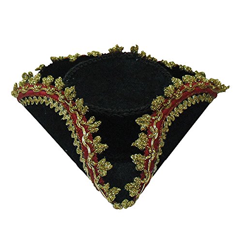 TRICORN HAT MINI & GOLD EDGE - FANCY DRESS