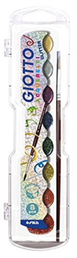 Cf8Acquerelli Giotto Glitter Assort
