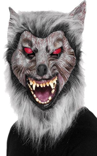 Smiffys Prowler Wolf Mask, Grey