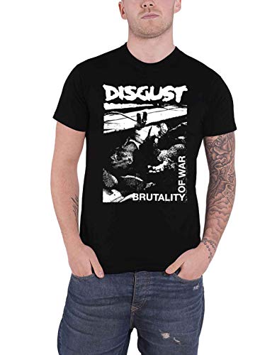 DISGUST - BRUTALITY OF WAR BLACK T-Shirt, Front & Back Print X-Large - BRUTALITY OF WAR