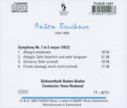 A. Bruckner: Symphony No. 7 In E Major Originalfassung (1883)