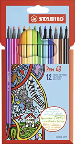 Stabilo Pen 68 Fibre Tip Pen - Assorted Colours