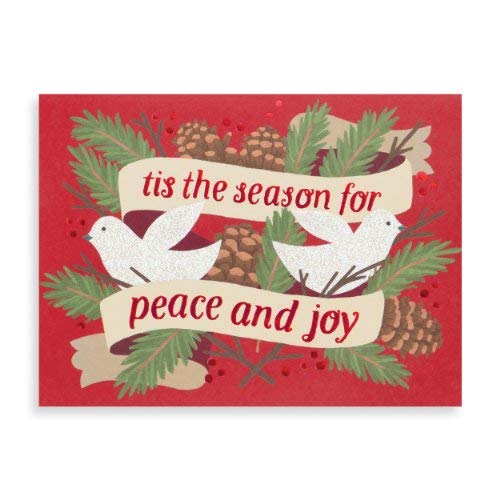Peace And Joy Doves Holiday Glitz