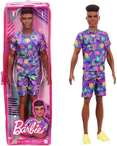 KEN FASHIONISTA WITH PURPLE SHIRT AND SHORTS AND