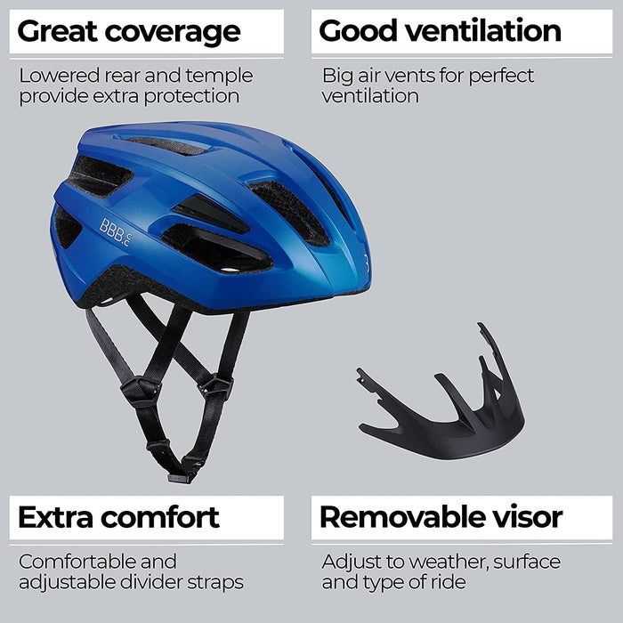 BHE-29B - Kite 2.0 Helmet (Glossy Blue, L, 58-61cm)