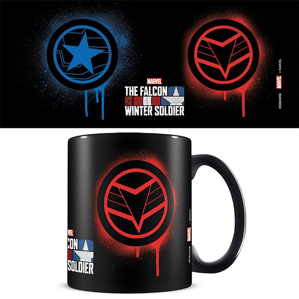 The Falcon and the Winter Soldier (Stencil Icons) Black