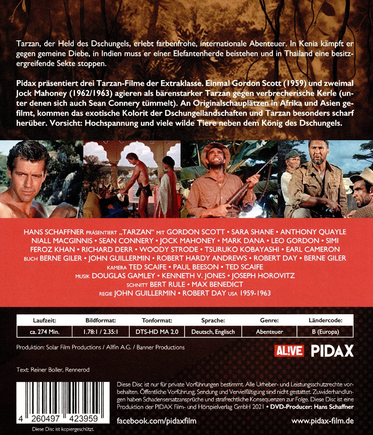 Tarzan - Die schärfsten Abenteuer / Drei spannende Tarzan-Abenteuer in brillanter HD-Qualität (Pidax Film-Klassiker)