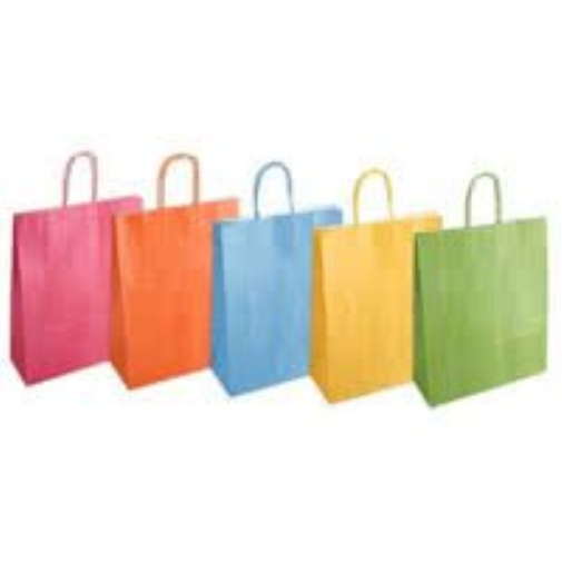 FLORIO CARTA S.p.A Plain Pearl Shopper - Various Colours - 18 x 8 x 20 - Pack of 25