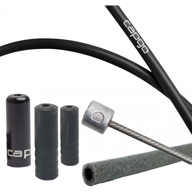 Capgo Dropper Cable Set Bl Long Noise Prot Black