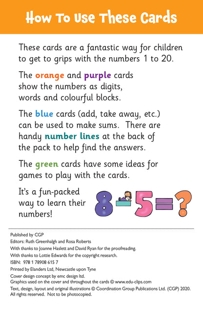 Numbers Flashcards for Ages 4-5 (Reception)