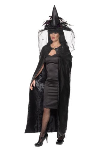 Smiffys Deluxe Witch Cape, Black