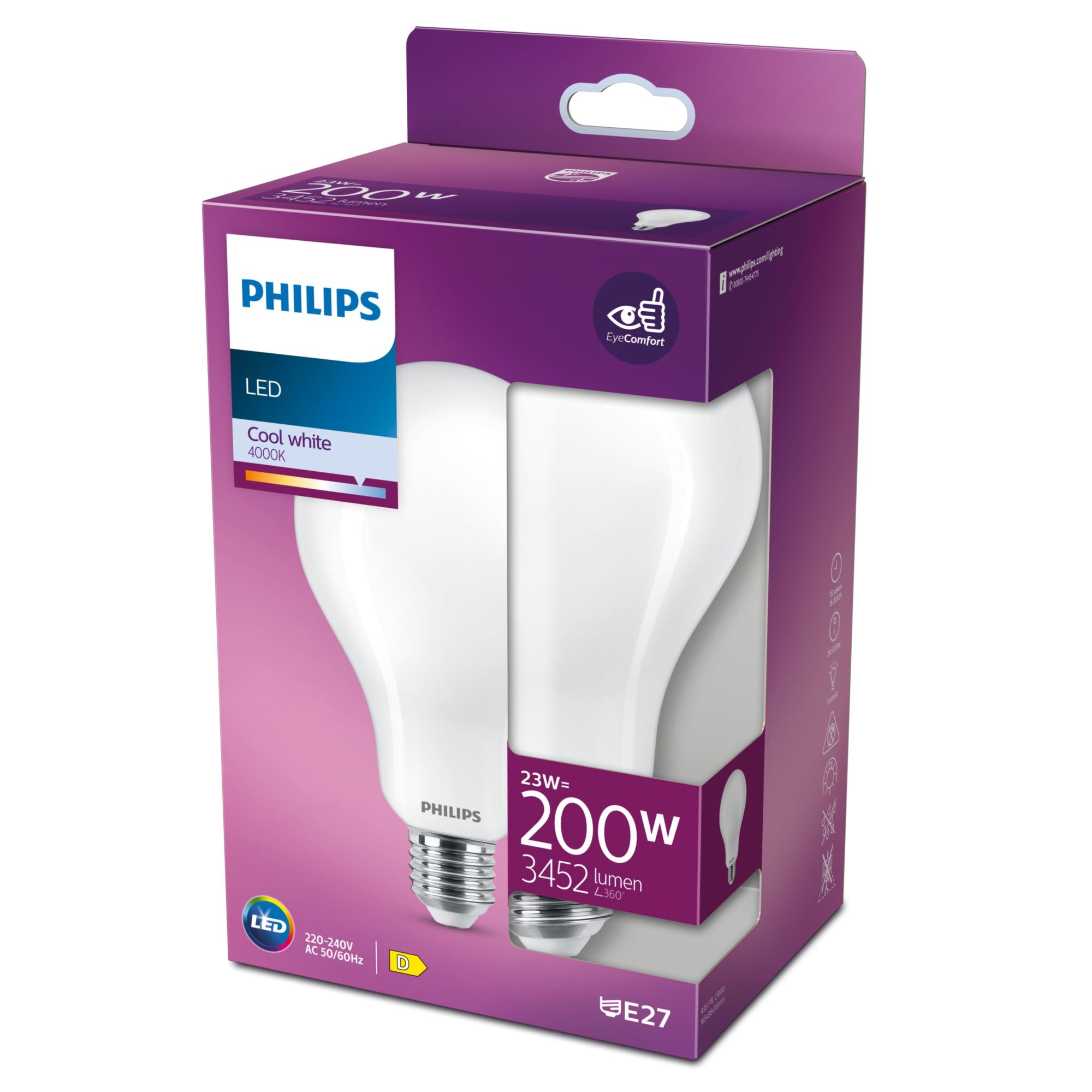 Led Goccia Vetro 200W E27 4000K Non