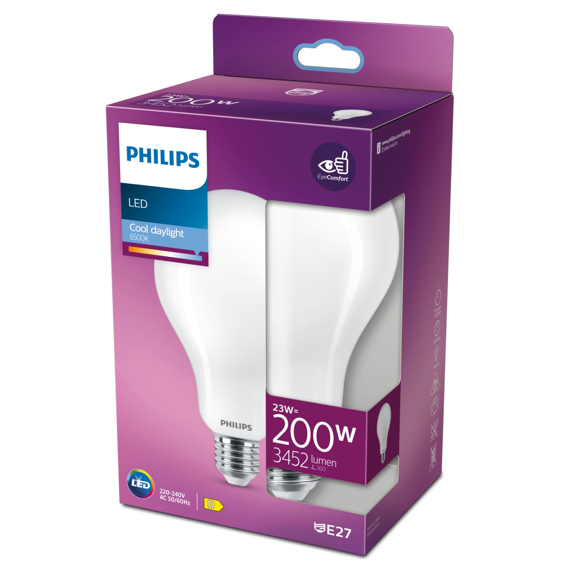 Led Goccia Vetro 200W E27 6500K Non