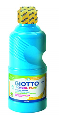 Flacone 250Ml Tempera Ciano Lavabil